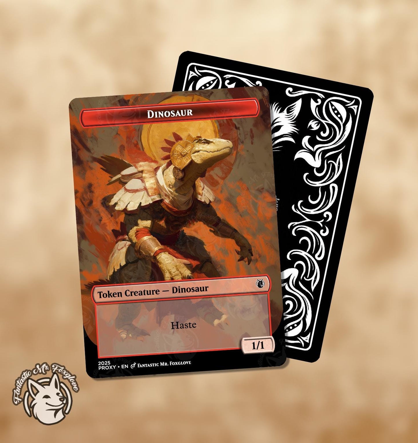 Dinosaur Token (Red) | Proxy Card