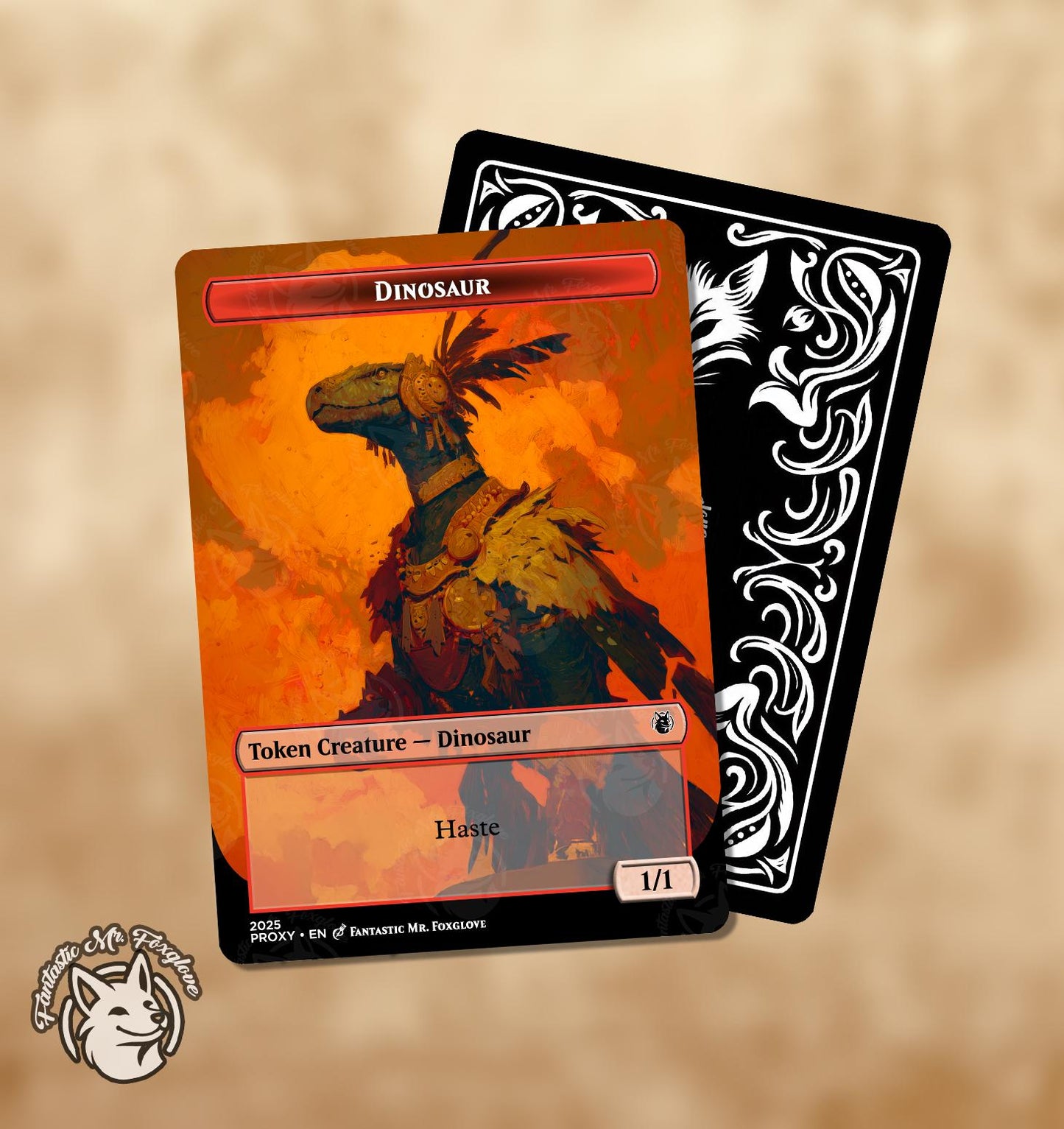 Dinosaur Token (Red) | Proxy Card