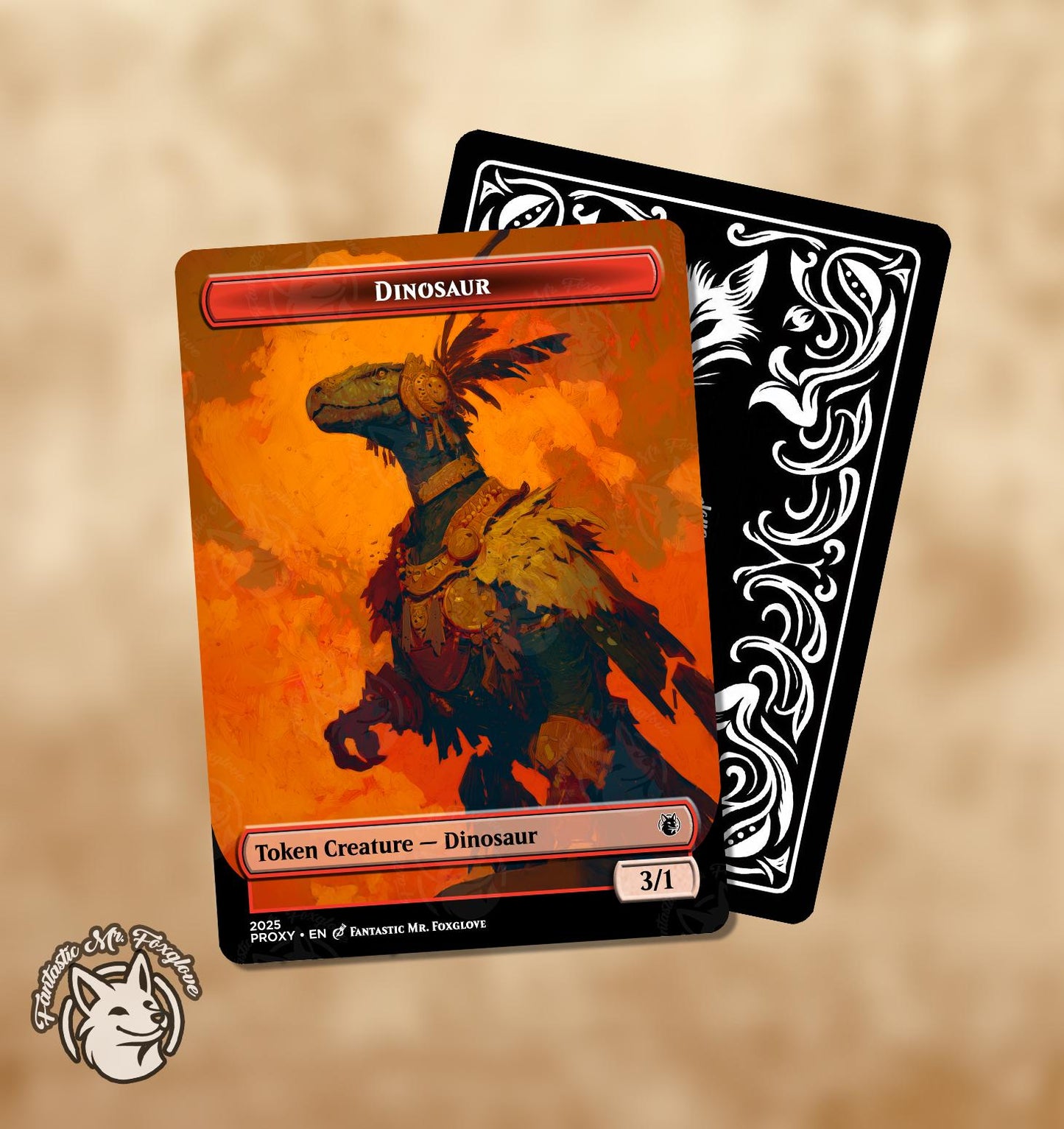 Dinosaur Token (Red) | Proxy Card