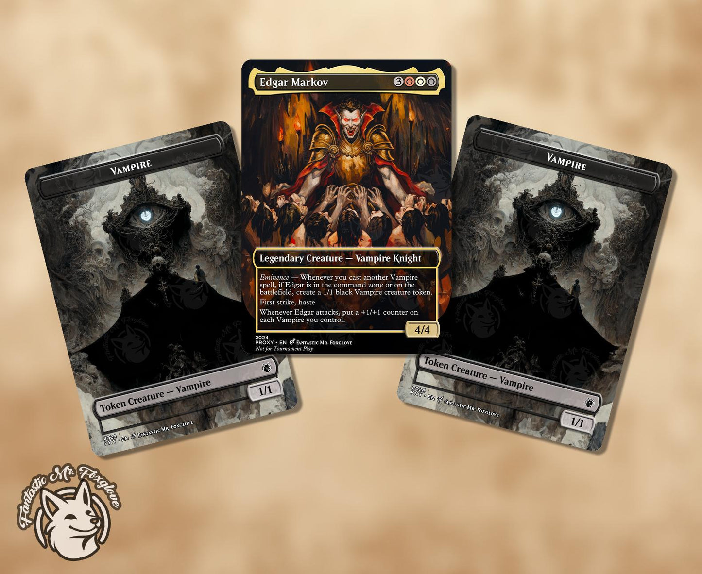 Edgar Markov + Vampire Tokens | Proxy Card (Choose Your Art!)