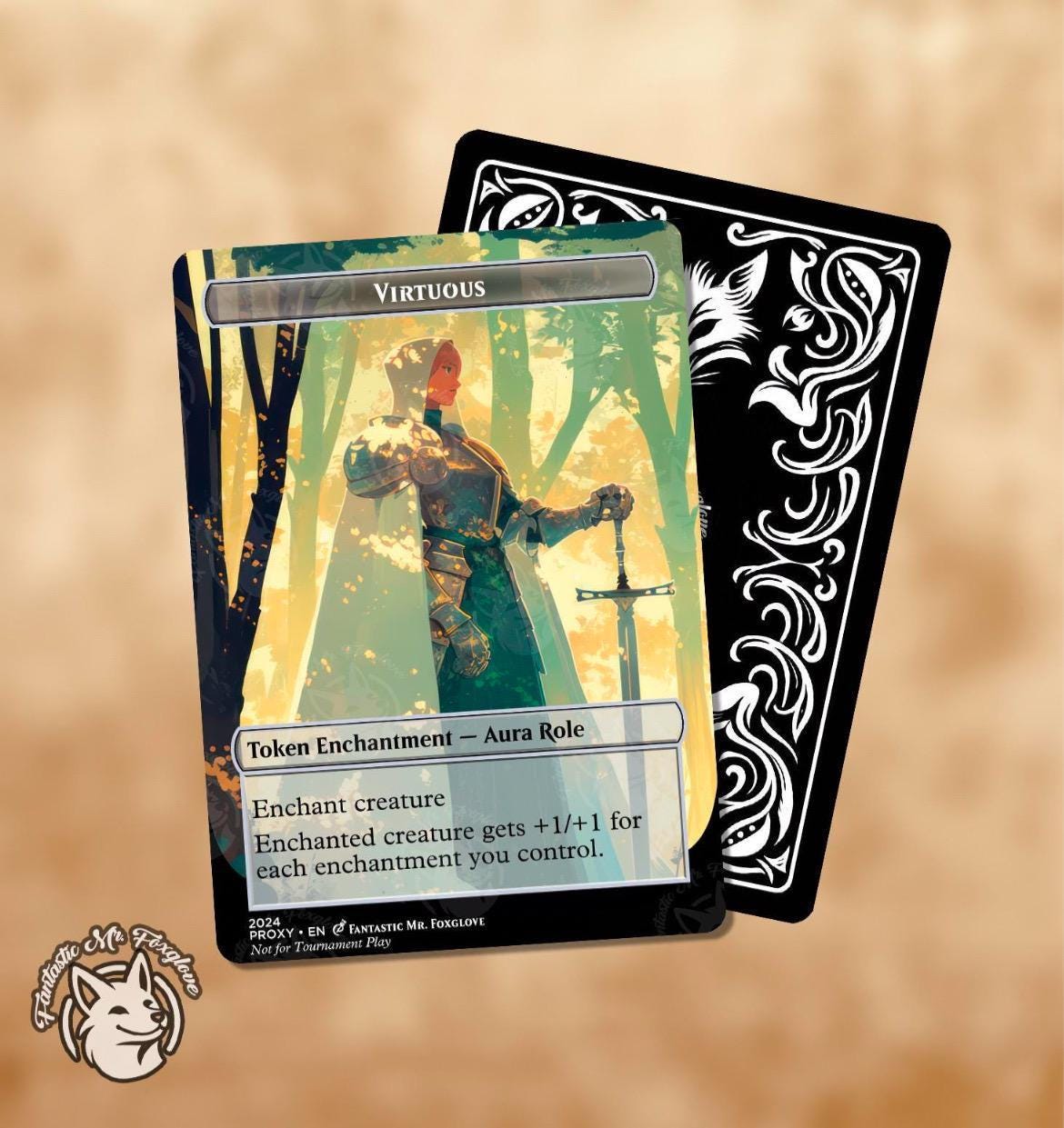 Virtuous Role Token | Proxy Cards — Perfect for Ellivere of the Wild Court!