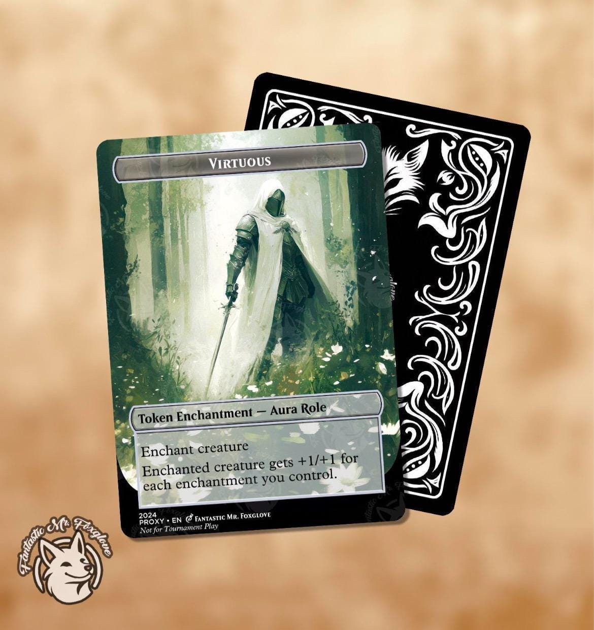 Virtuous Role Token | Proxy Cards — Perfect for Ellivere of the Wild Court!