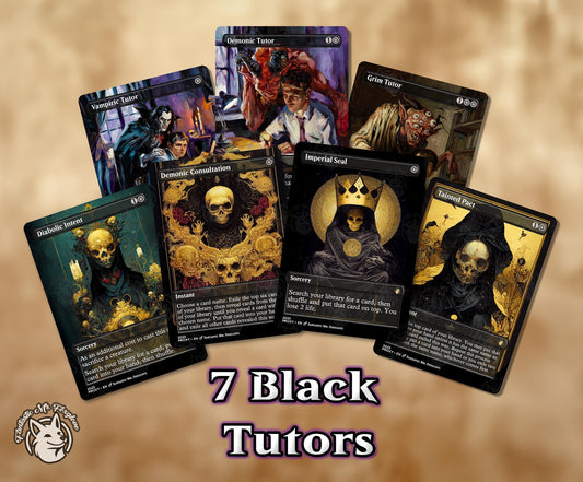 3+ Black Tutors | Proxy Cards — Demonic, Vampiric, Grim Tutor + Can Add Imperial Seal, Diabolic Intent, Tainted Pact, Demonic Consultation!