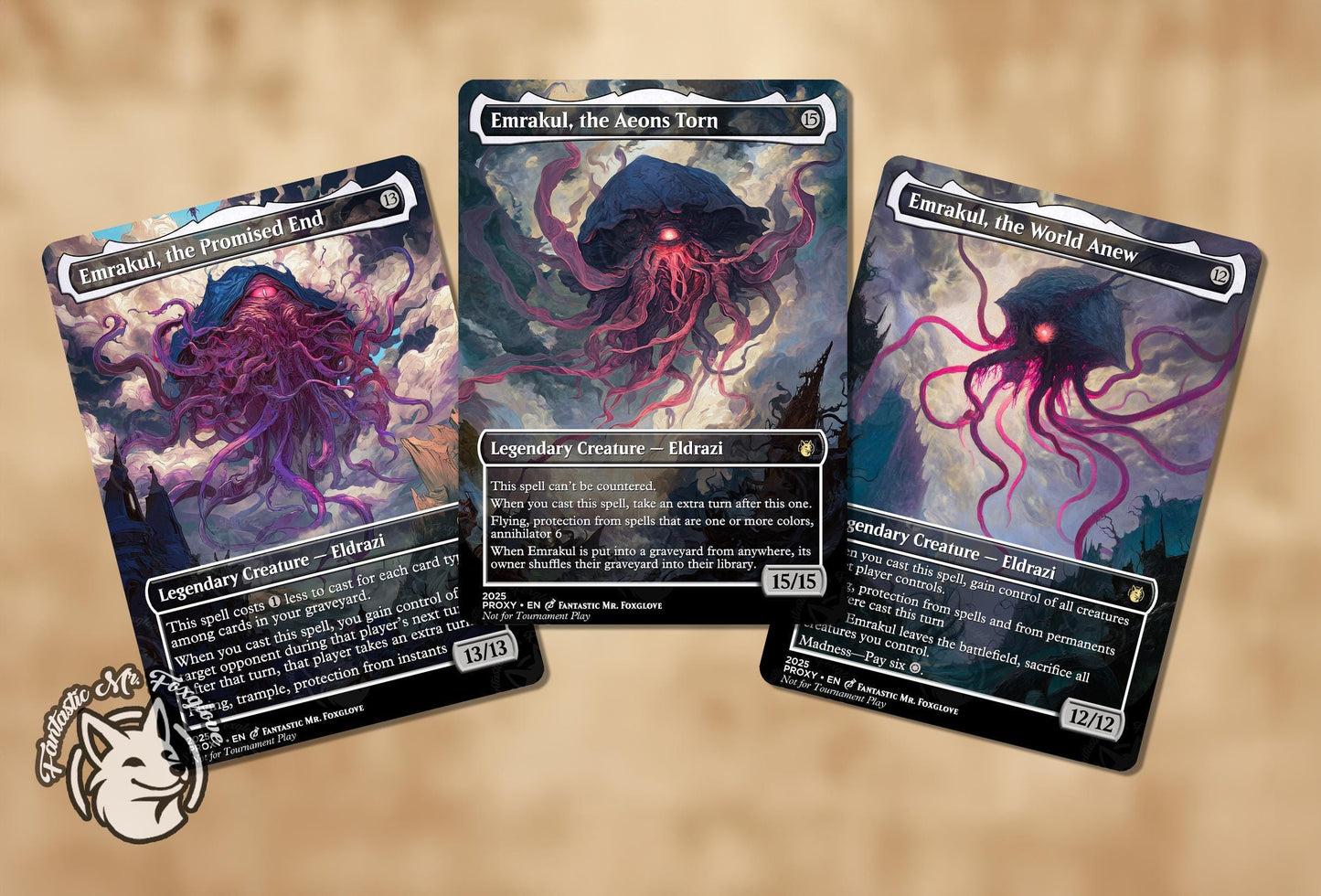 3 Emrakuls Bundle | Proxy Cards — Emrakul the Aeons Torn, the Promised End, the World Anew