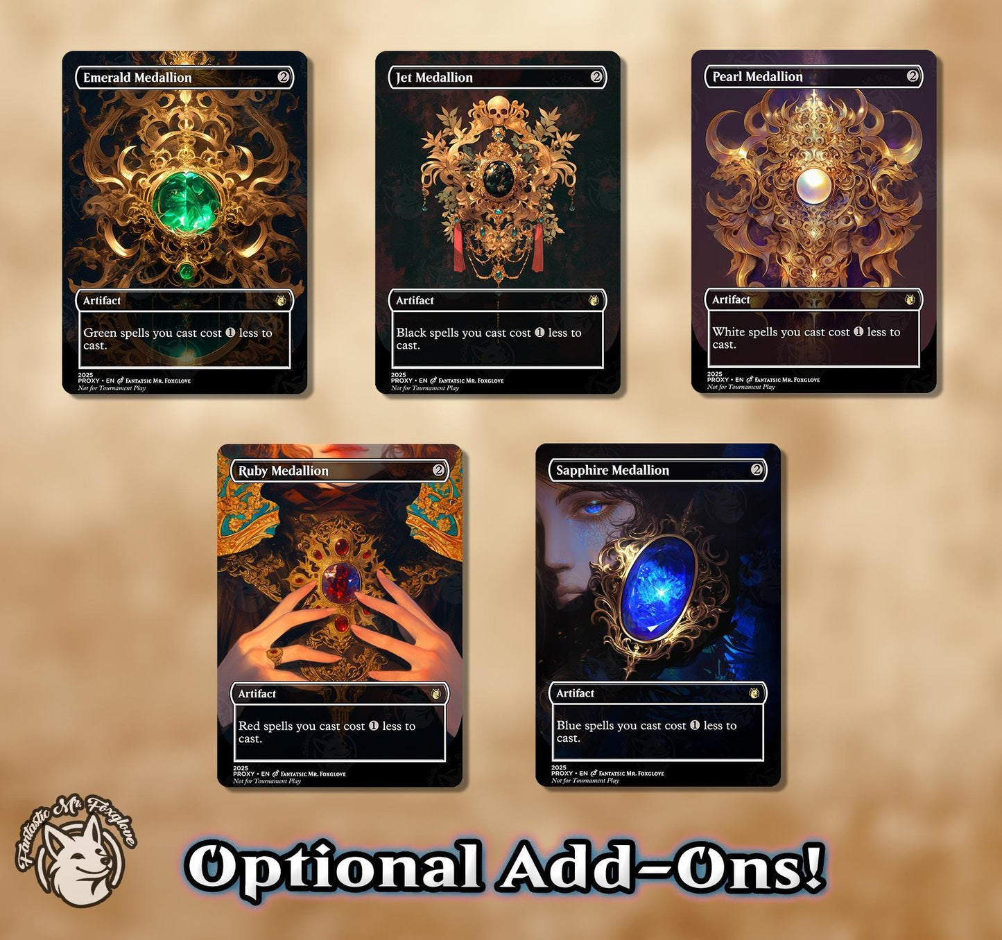 15 Artifact Staples — Mana Rocks | Proxy Cards With Sol Ring, Mana Crypt, Jeweled Lotus, Arcane Signet, Vault, Chrome Mox, Diamond, Opal Etc