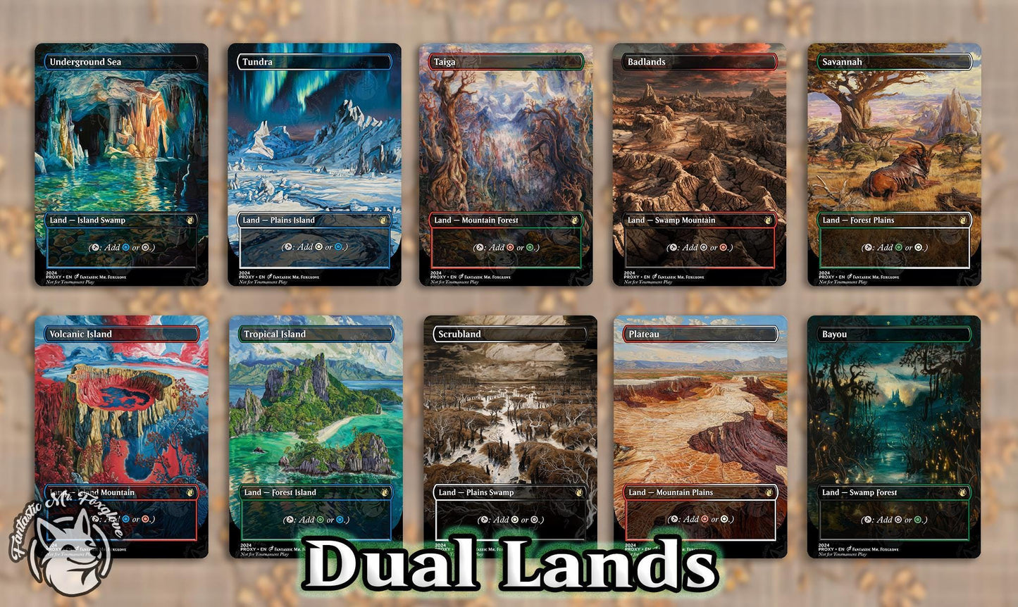 10 Dual Lands | Proxy Cards