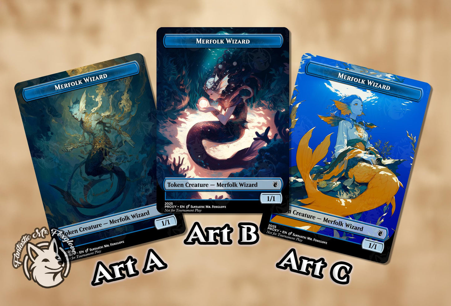 Merfolk Token | Proxy Card — Choose Your Art!