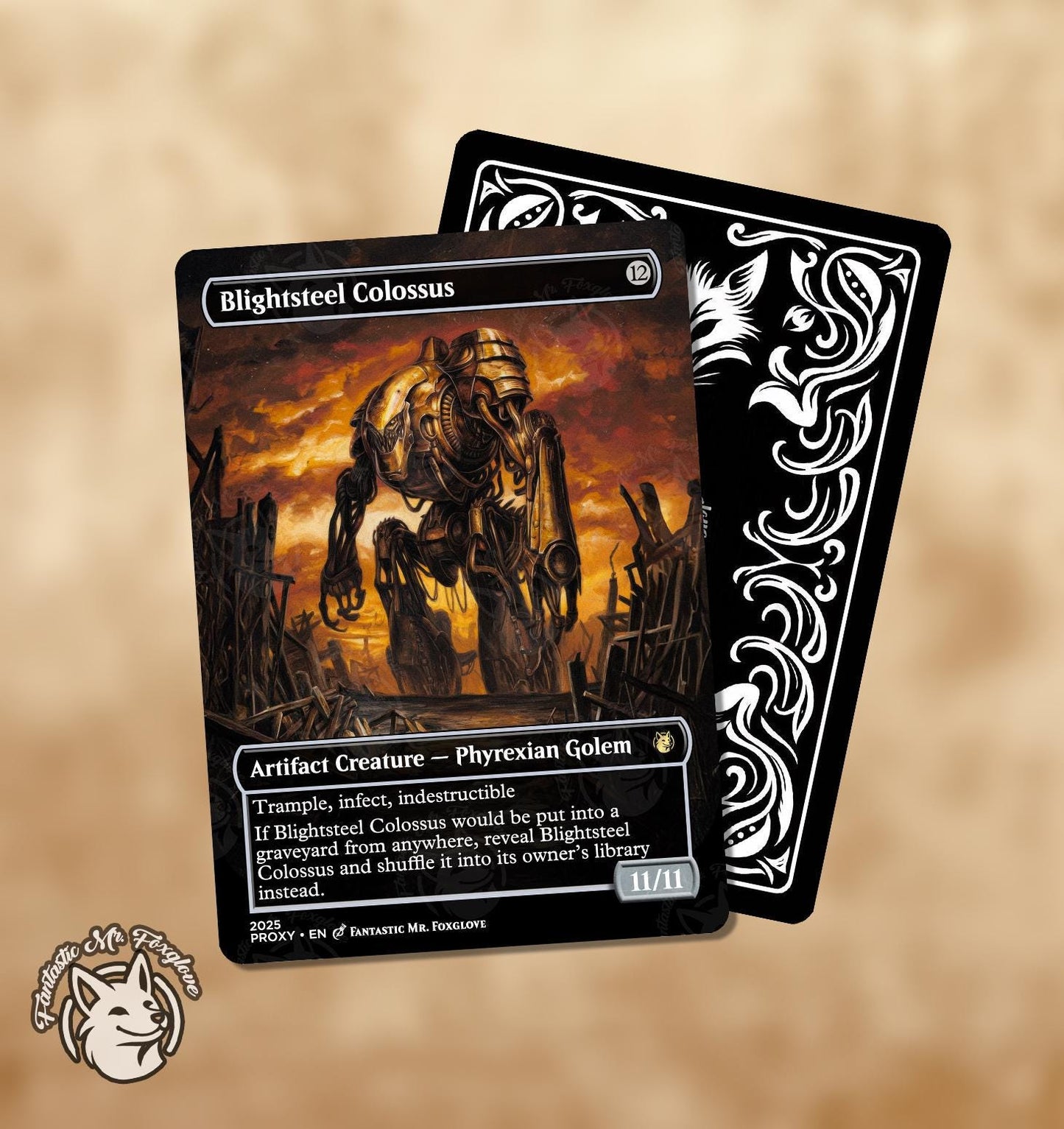 3 Artifact Monsters | Proxy Cards — Phyrexian Dreadnought, Blightsteel Colossus & Walking Ballista