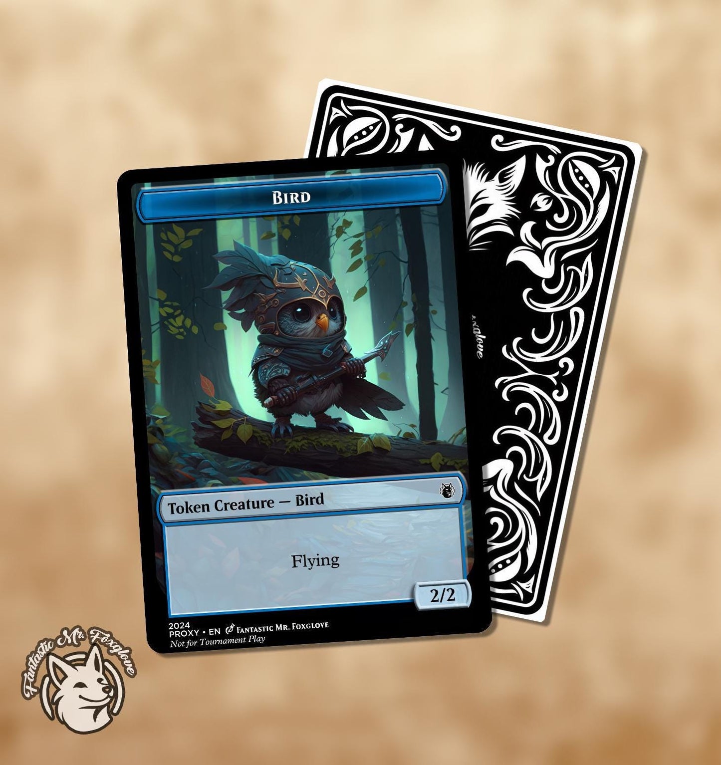 Bird Token | Custom Art Proxy Card — Great for Swan Song or Bird Tribal Decks!