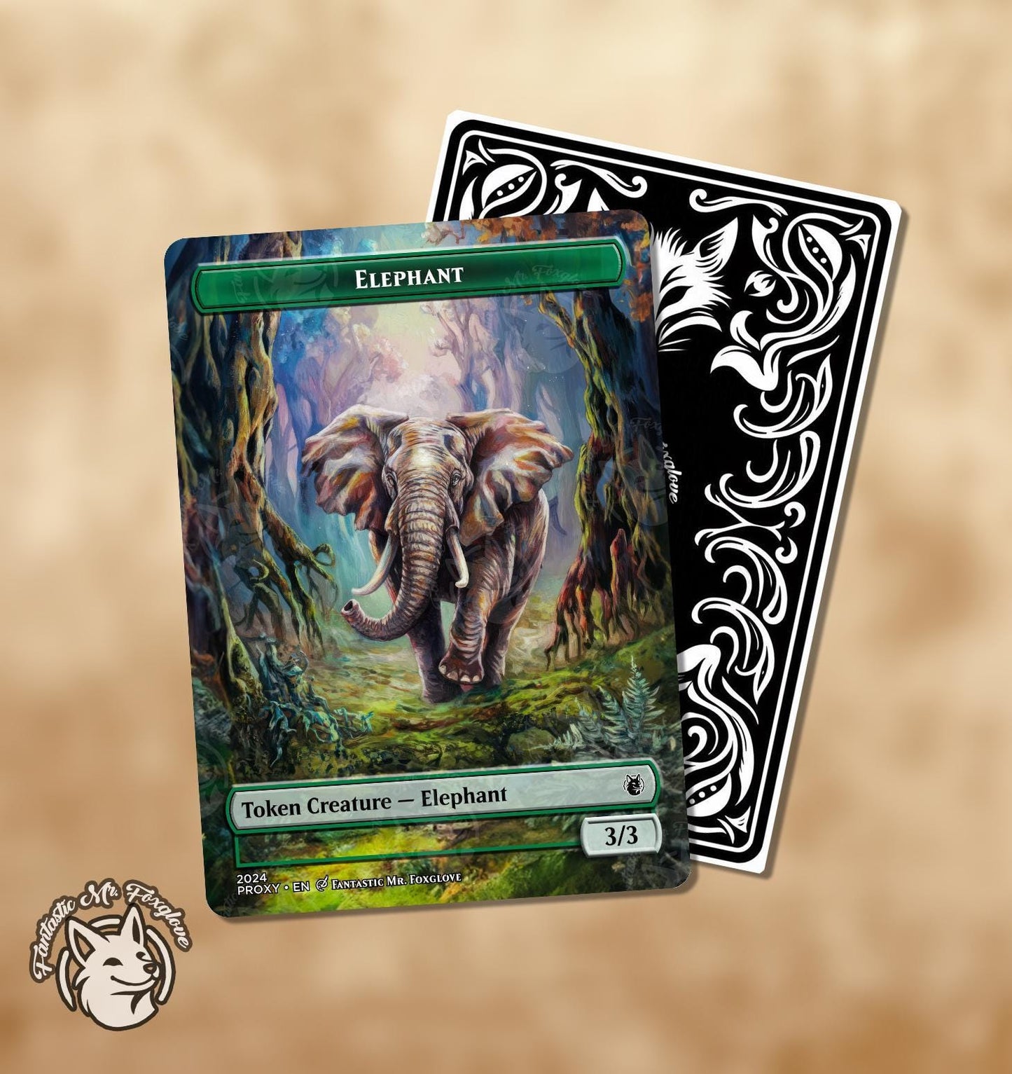 Elephant Token | Custom Art Proxy Card — Choose Your Art!