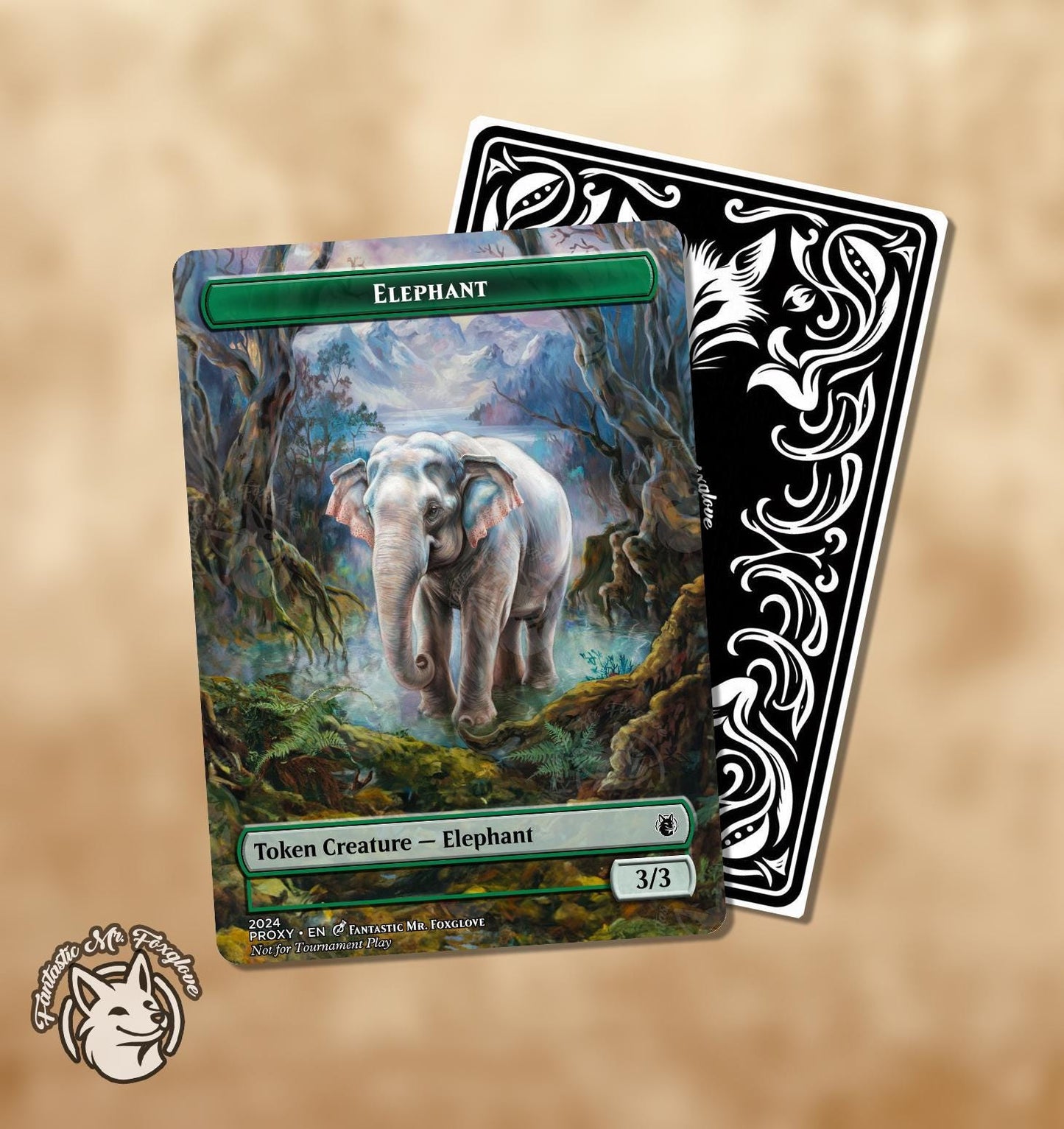 Elephant Token | Custom Art Proxy Card — Choose Your Art!