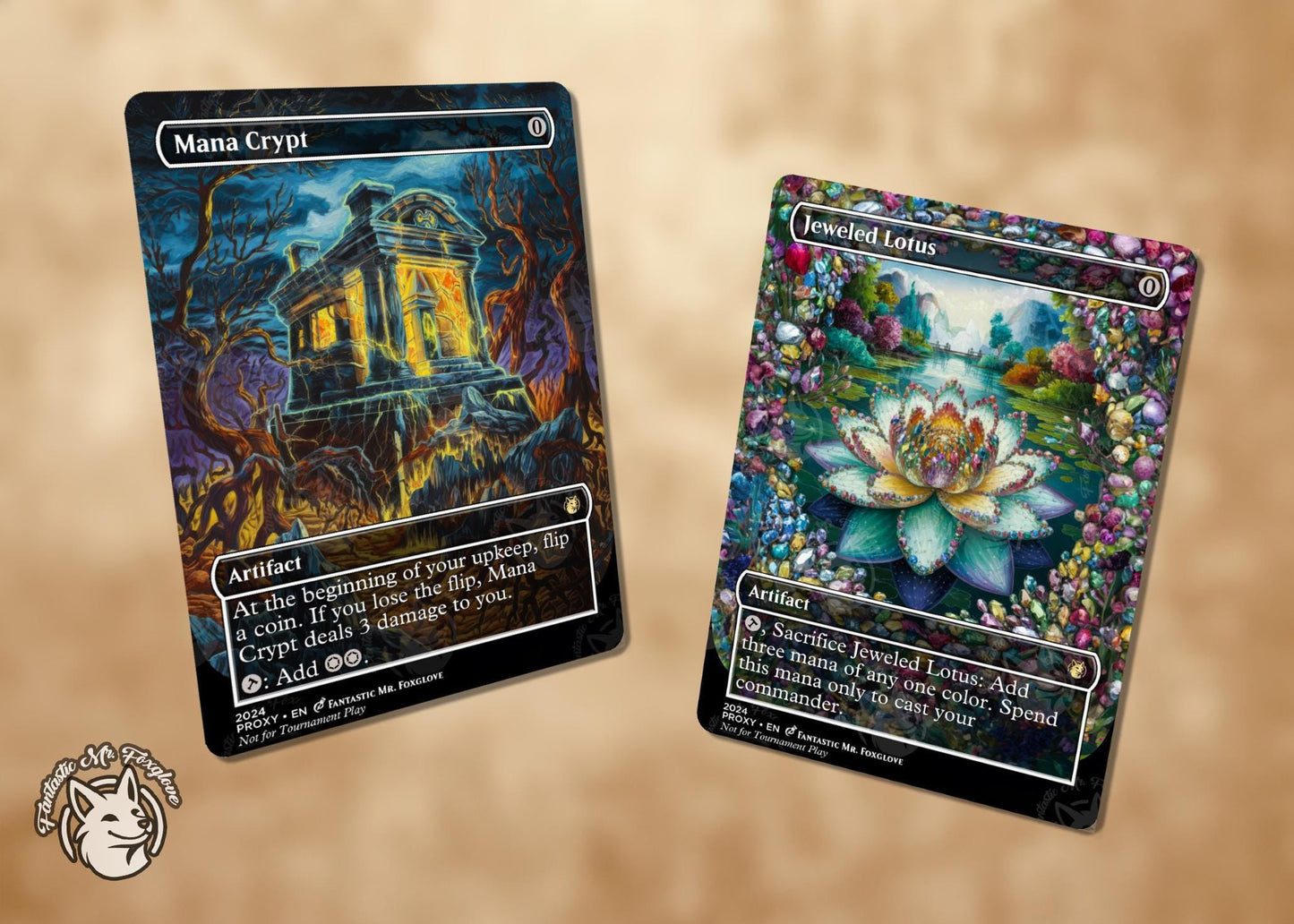 15 Artifact Staples — Mana Rocks | Proxy Cards With Sol Ring, Mana Crypt, Jeweled Lotus, Arcane Signet, Vault, Chrome Mox, Diamond, Opal Etc