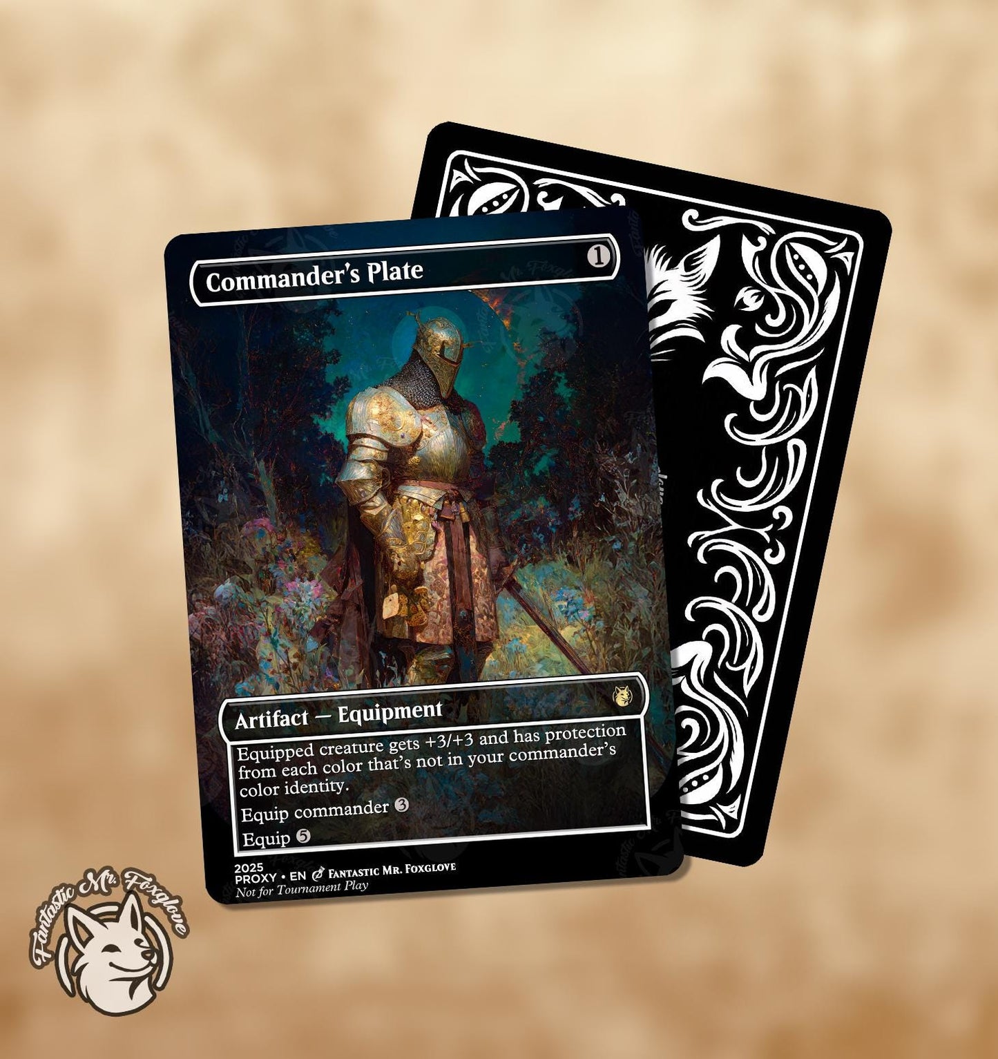 Commander's Plate | Proxy Card — Choose Your Art!