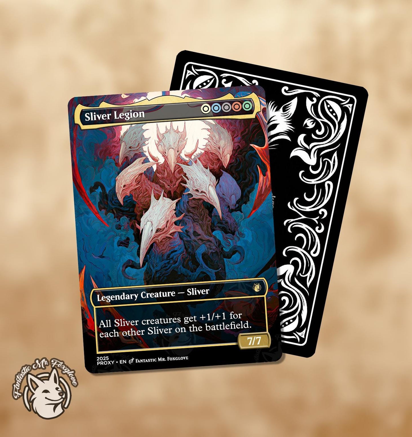 7+ Sliver Legends | Proxy Cards — Sliver Queen, Sliver Overlord, The First Sliver, Sliver Legion, Hivelord, Gravemother, Slivdrazi