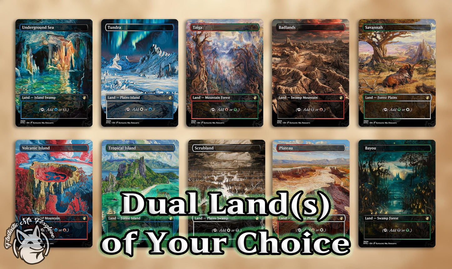 1+ Dual Land of Your Choice | Proxy Cards