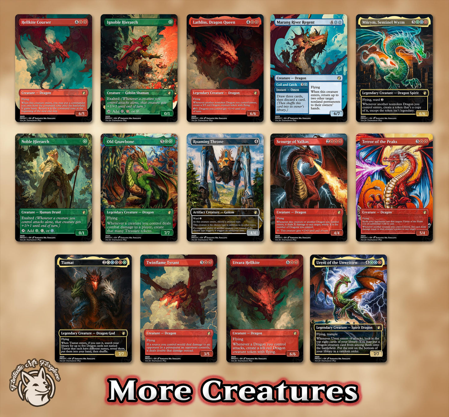 The Ur-Dragon EDH Deck | 100 Proxy Cards + 8 Tokens! (Optimized, Bracket 4)