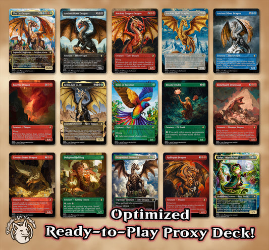 The Ur-Dragon EDH Deck | 100 Proxy Cards + 8 Tokens! (Optimized, Bracket 4)
