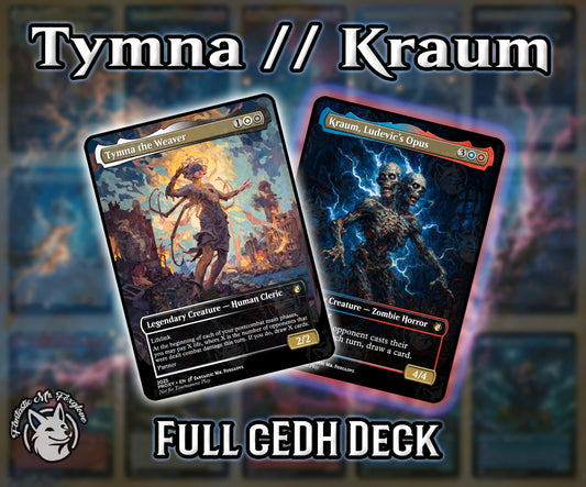 Tymna Kraum cEDH Deck | 100 Proxy Cards + 8 Tokens! Optimized for cEDH aka Bracket 5 — Blue Farm — Tymna the Weaver & Kraum, Ludevic's Opus