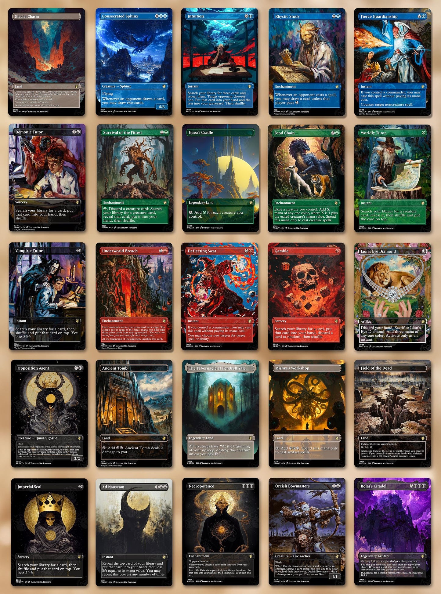 25+ Game Changers | Proxy Cards — Select Up to 45 Cards!